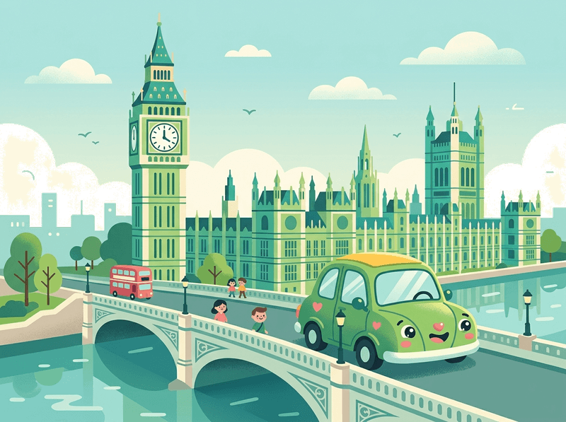 Illustration of a London landmark near Westminster