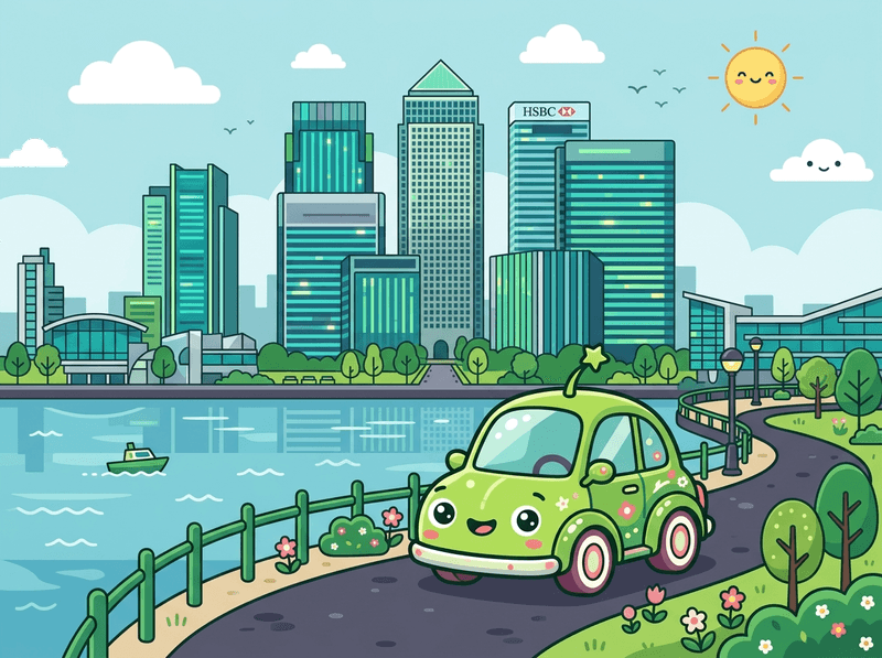 Illustration of a London landmark near Tower Hamlets