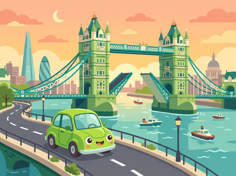 Illustration of a London landmark near City of London